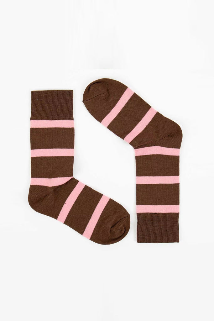 A World of Craft Socks (Brown/Pink) by A World Of Craft