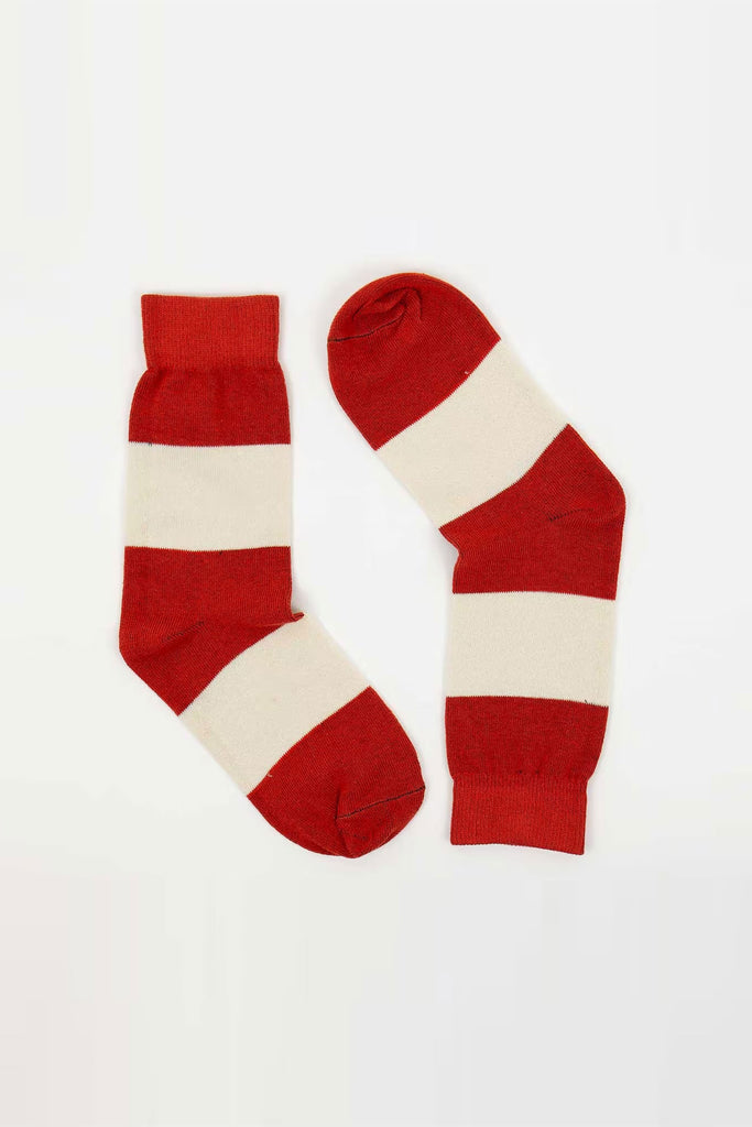 A World of Craft Socks (Red/Creamy White) by A World Of Craft