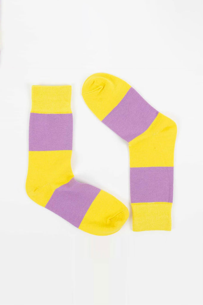 A World of Craft Socks (Yellow/Lilac) by A World Of Craft