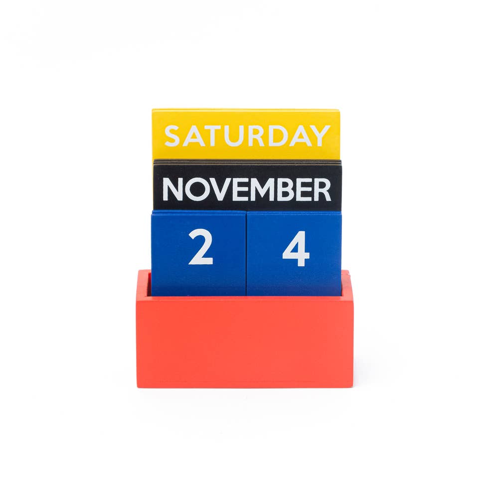 Wooden Calendar (Multicolor) by Helio Ferretti Co.