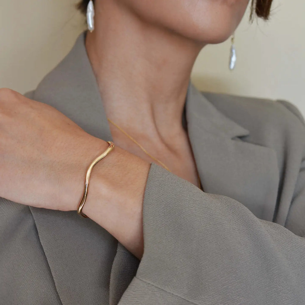 Wavy Cuff (Gold-Filled) by The Yo Store
