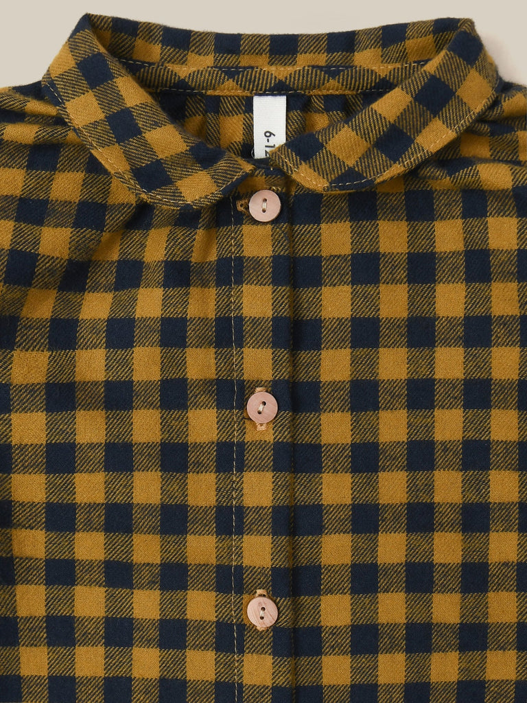 Gingham Shirt (Blueberry) by Organic Zoo