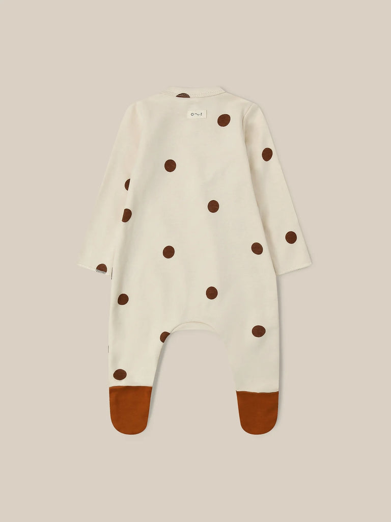 Undyed Cotton Bodysuit (Dots) by Organic Zoo