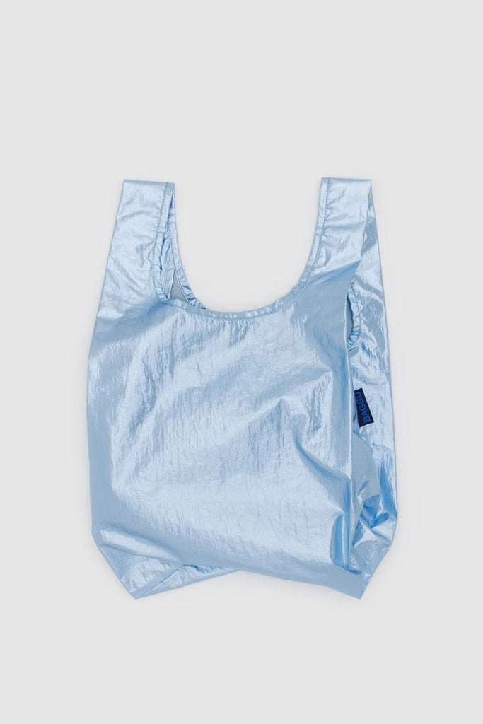 Baby Baggu Tote (Metallic Light Blue) by Baggu