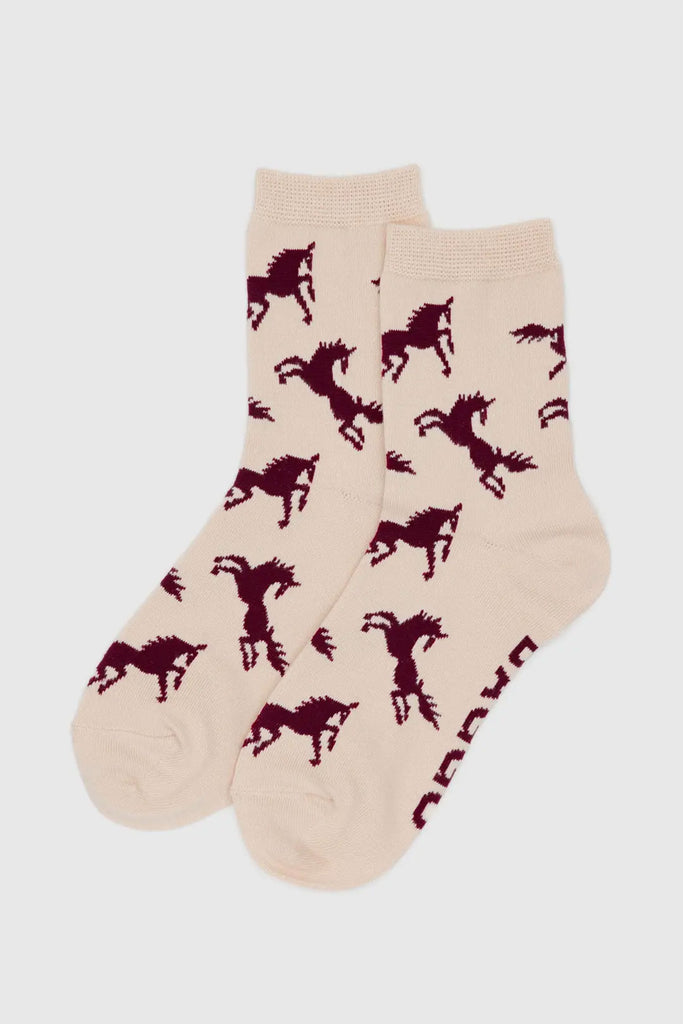 Crew Socks (Horses) by Baggu