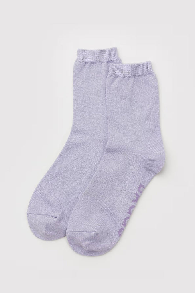 Crew Socks (Lilac Metallic) by Baggu