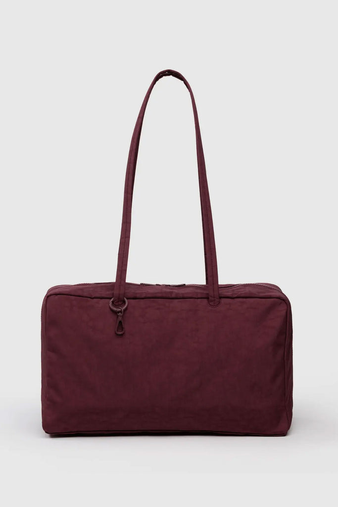 Medium Nylon Bowler Bag (Mahogany) by Baggu