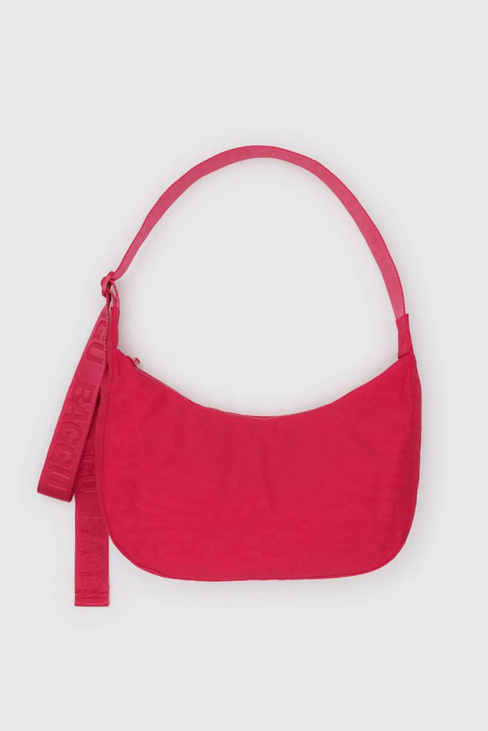 Medium Nylon Crescent Bag (Candy Apple) by Baggu