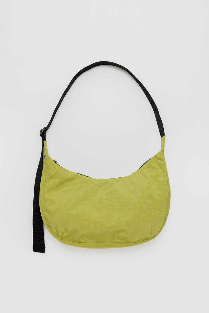 Medium Nylon Crescent Bag (Lemongrass) by Baggu