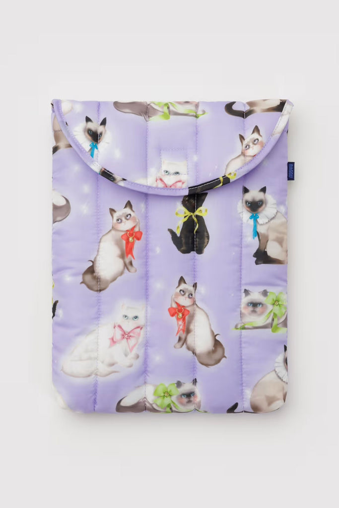Puffy Laptop Sleeve (Fancy Cats) by Baggu