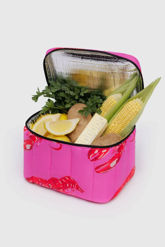 Puffy Lunch Bag (Pink Lobster) by Baggu