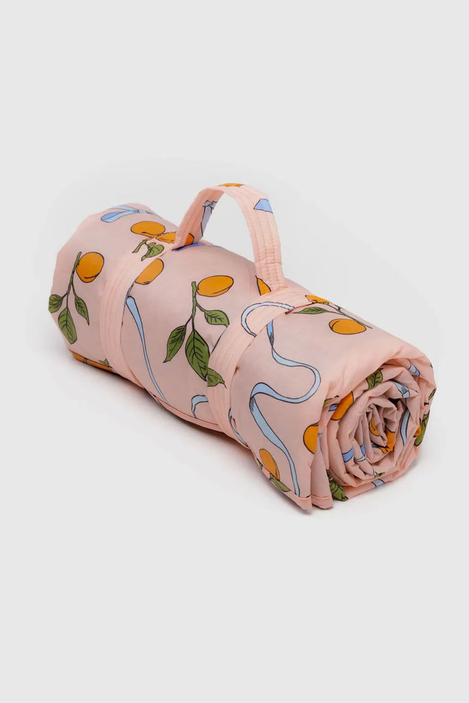 Puffy Picnic Blanket (Apricots & Ribbons) by Baggu