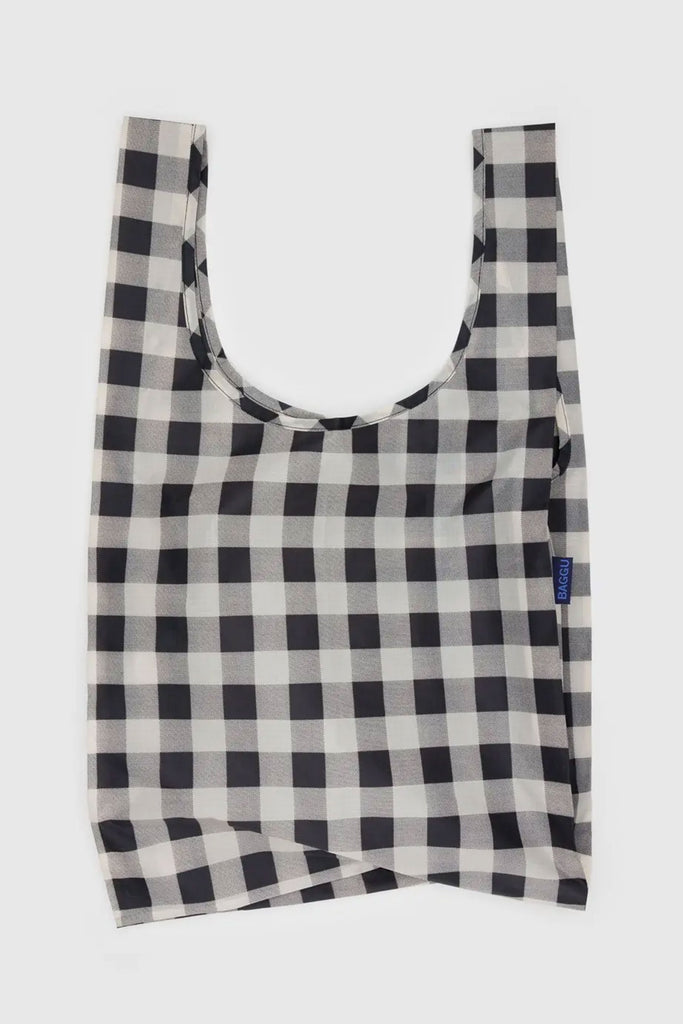 Standard Reusable Tote (Black/White Big Check) by Baggu