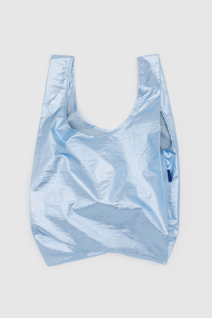 Standard Reusable Tote (Metallic Light Blue) by Baggu