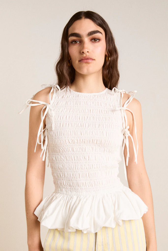 Becca Blouse (White) by Damson Madder