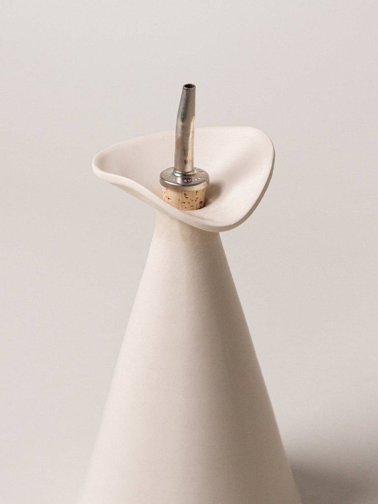 Flora Oil Cruet (Alabaster/Ivory) by Virginia Sin