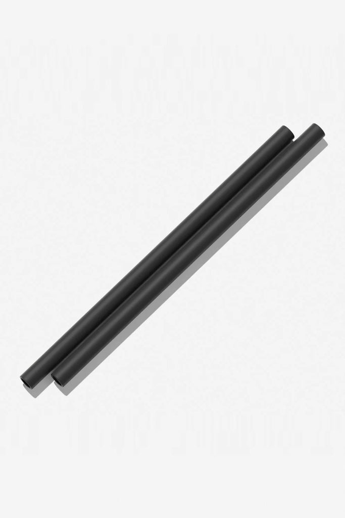 Silicone Straws 2 Pack (Black)