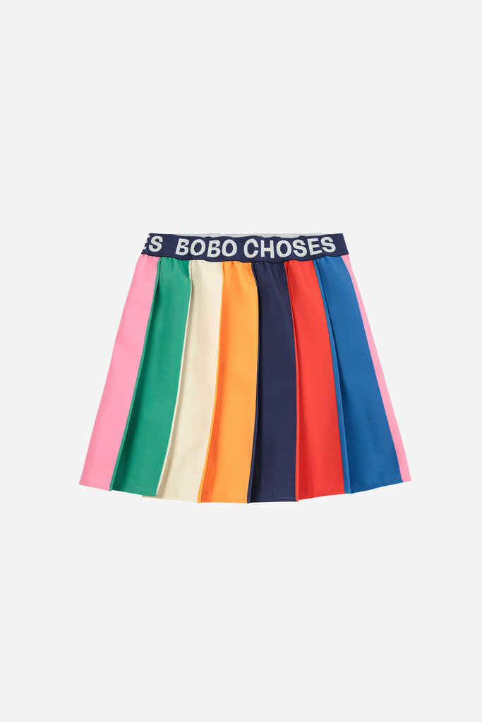 Color Block Pleated Skirt (Kids) by Bobo Choses