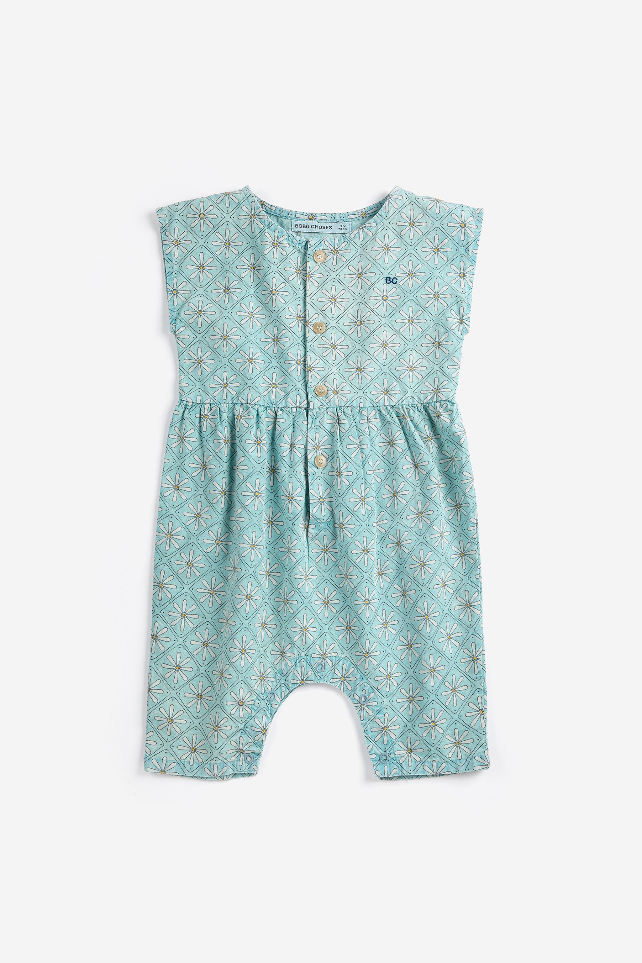 マメ Knitted Overalls、fetico JERSEY TOP Daisy Mosaic Woven Overalls (Baby) | The Yo Store | Portland, OR