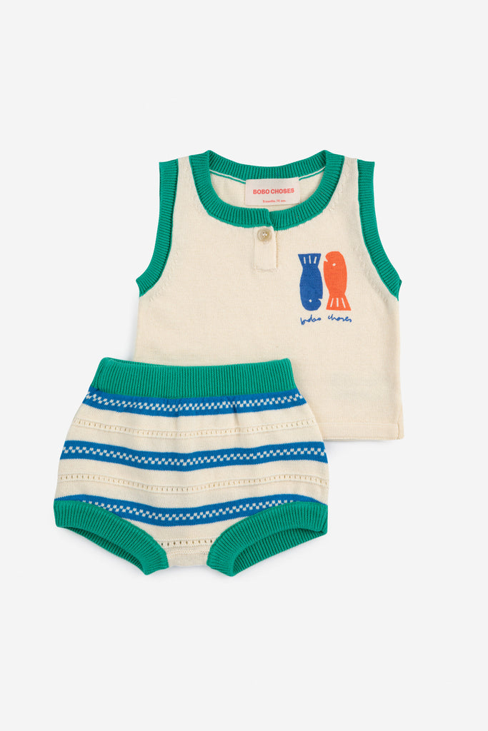 Lucky Fish Knitted Set by Bobo Choses