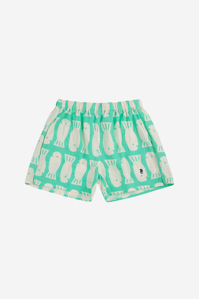 Lucky Fish Woven Shorts (Kids) by Bobo Choses