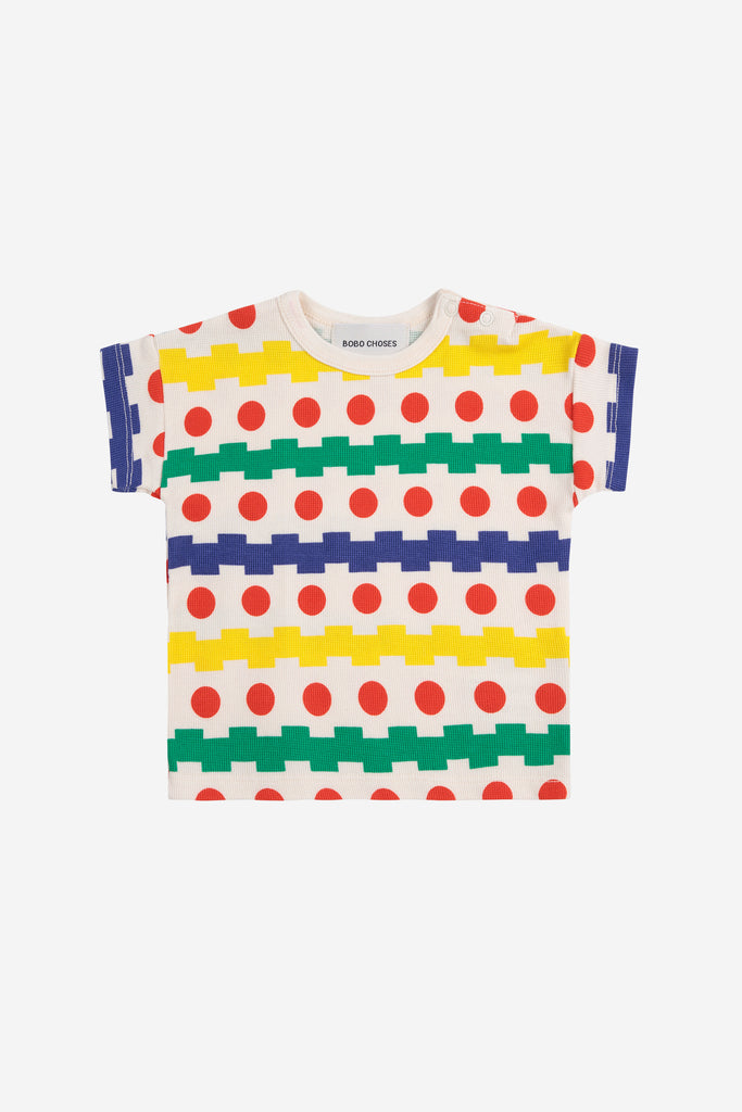 Geometric Waffle Tee (Baby) by Bobo Choses