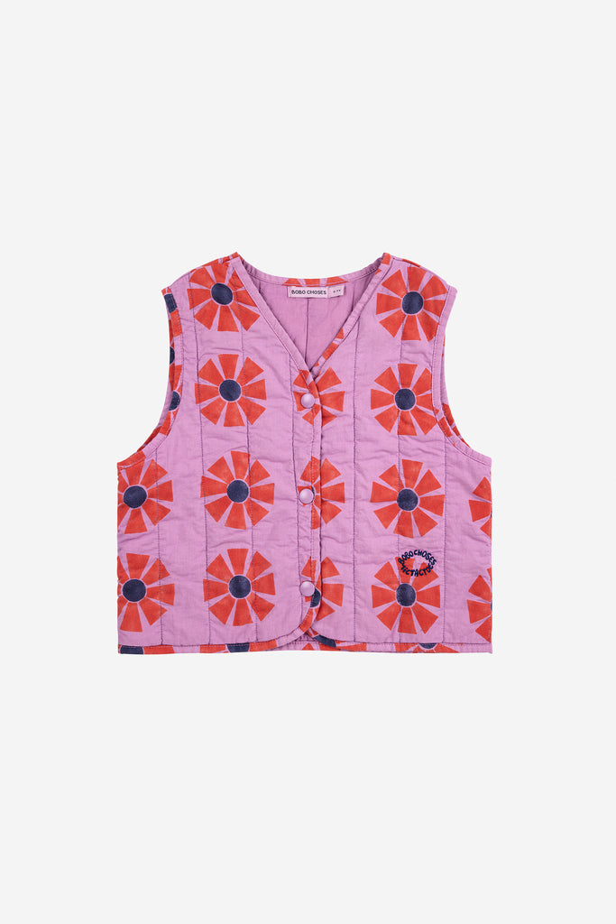 Kaleidoscope Quilted Woven Vest (Kids) by Bobo Choses