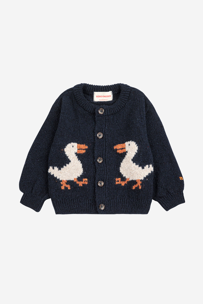 La Oca Jacquard Cardigan (Baby) by Bobo Choses
