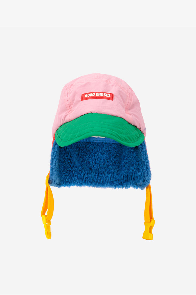 Color Block Winter Cap (Pink) by Bobo Choses