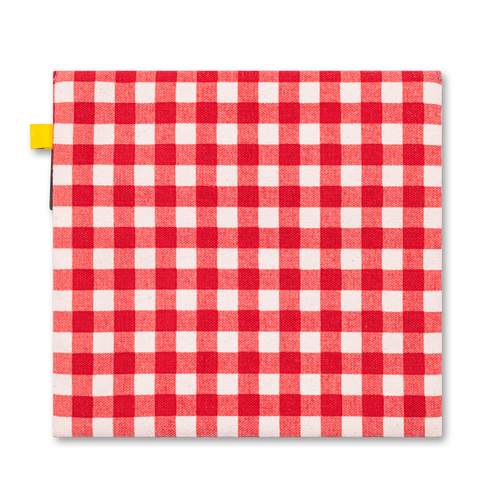 Flip Snack Bag (Gingham Red) by Fluf