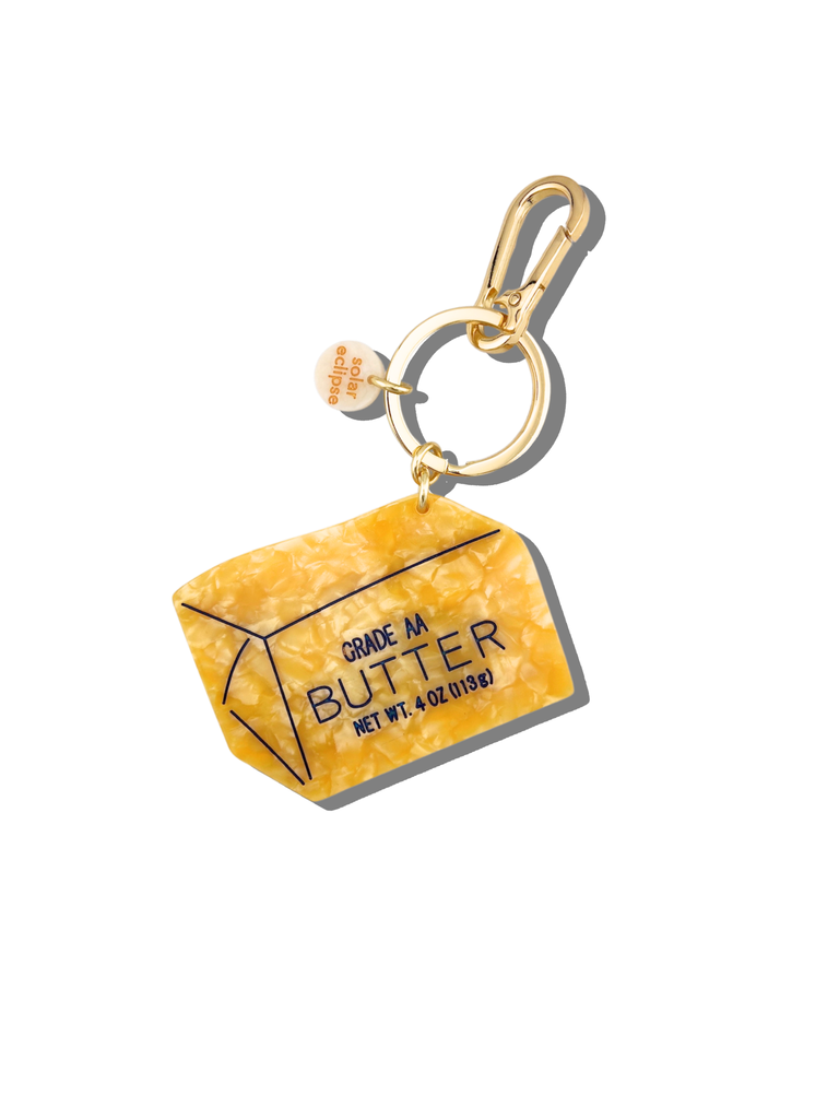 Hand-painted Butter Bag Charm + Keycharm | Eco-Friendly by Solar Eclipse