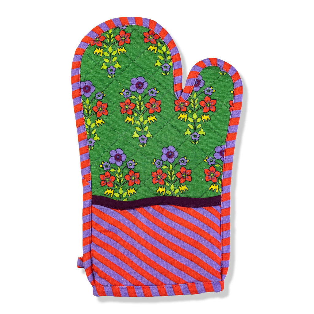 Pot Holder & Oven Mitt (Green) by Furbish Studio