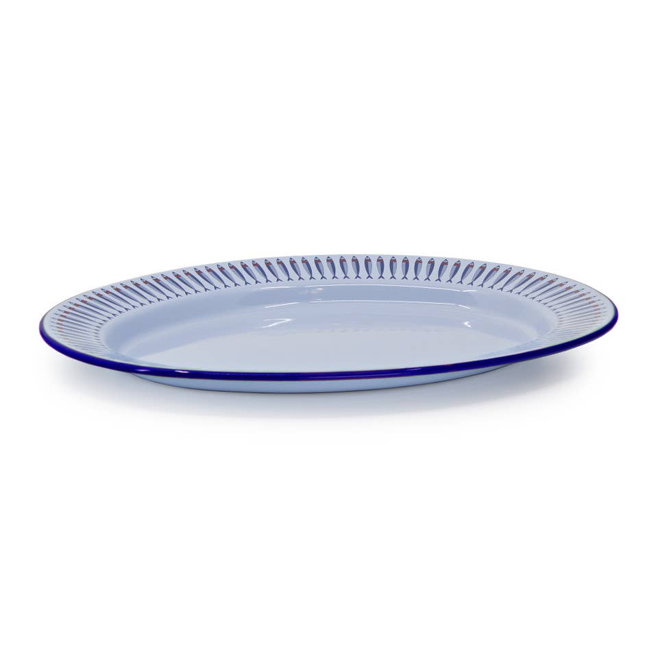 Anchovies Oval Tray by Crow Canyon