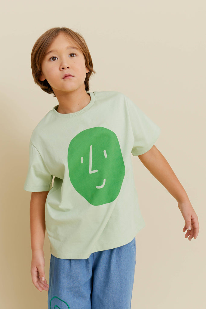 ORGANIC COTTON POTATO TEE IN GREEN by OXOX CLUB