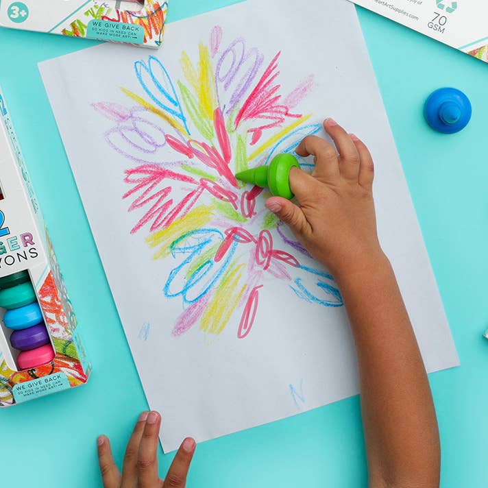 12 Finger Crayons by Bright Stripes