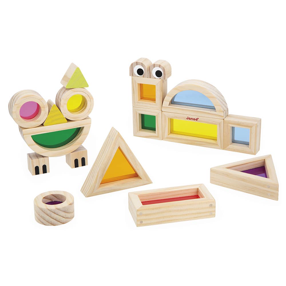 Sensory Translucent Stacking Blocks by Janod