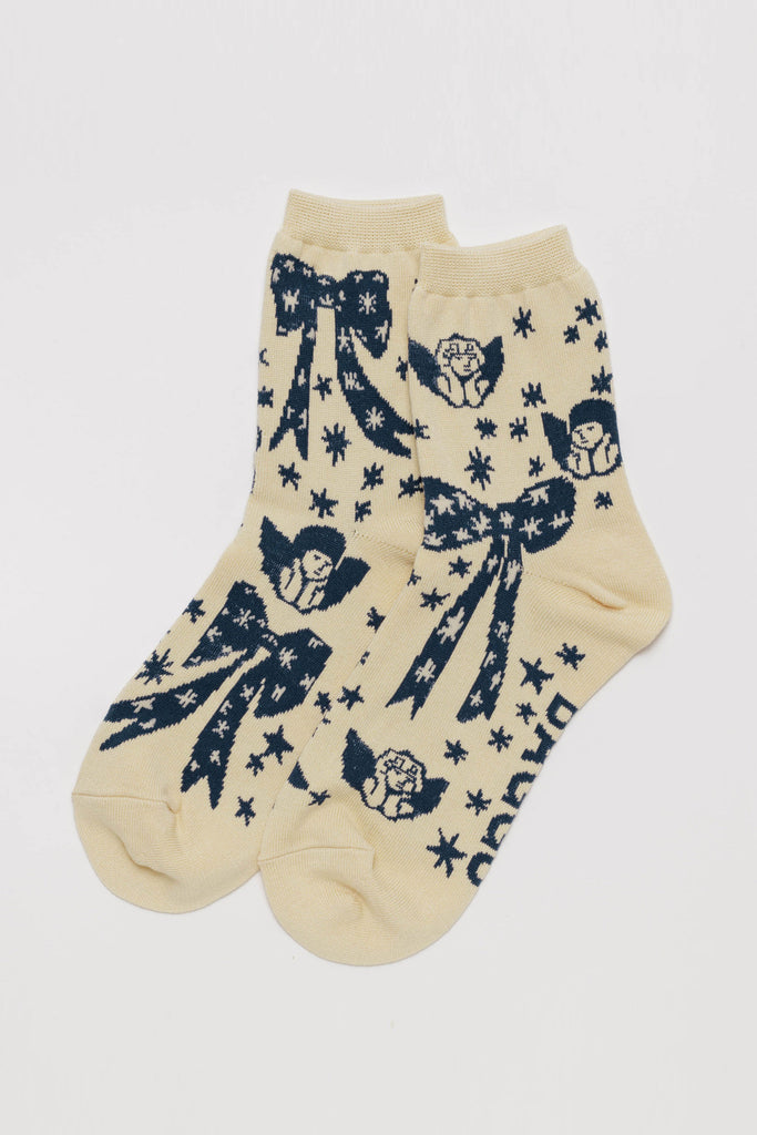 Crew Socks (Cherub Bows) by Baggu