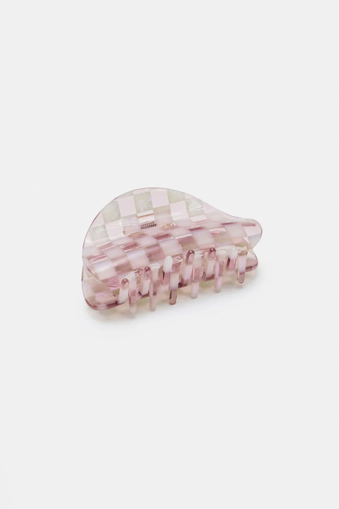 Checker Claw Clip (Smoky Quartz) by The Yo Store