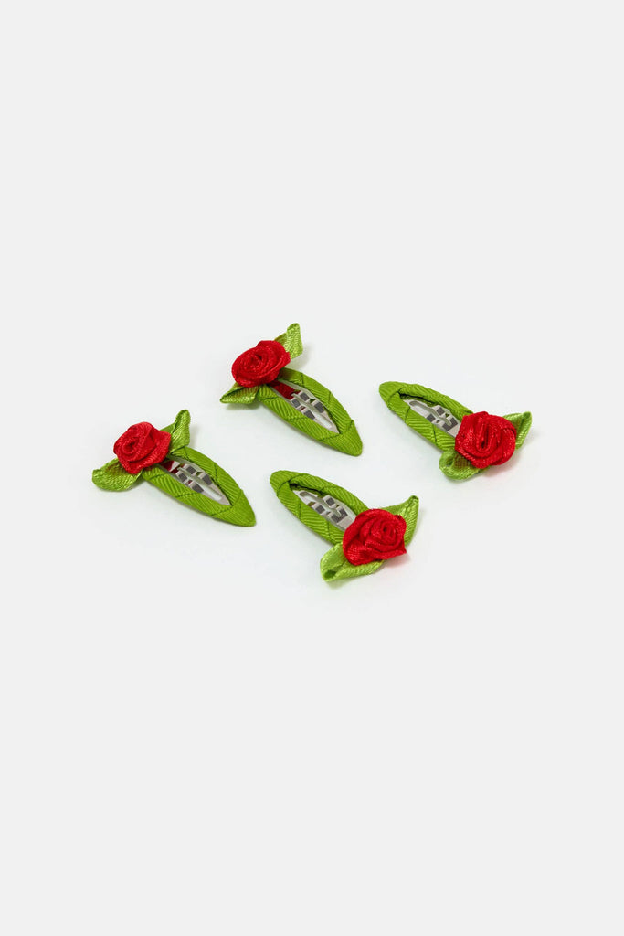 Rosette Snap Clips (Red) by The Yo Store