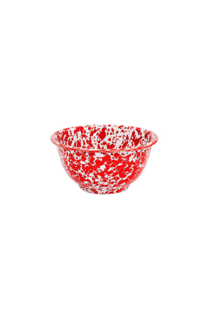 Small Footed Bowl (Red Splatter) by Crow Canyon