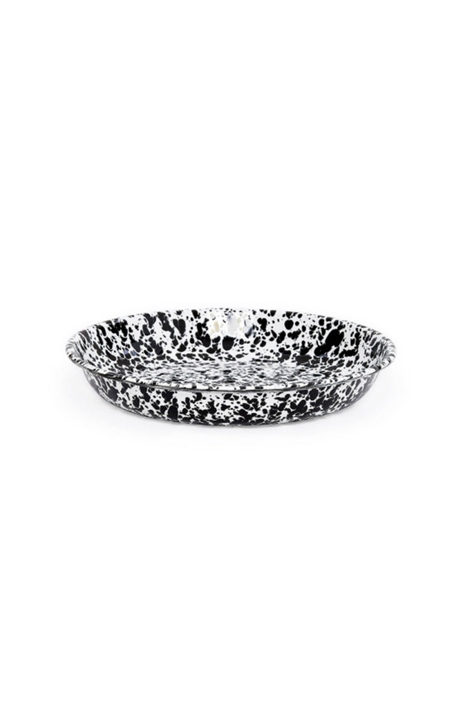 Pasta Plate (Black Splatter) by Crow Canyon