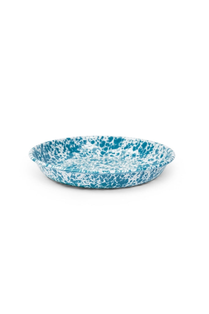 Pasta Plate (Turquoise Splatter) by Crow Canyon