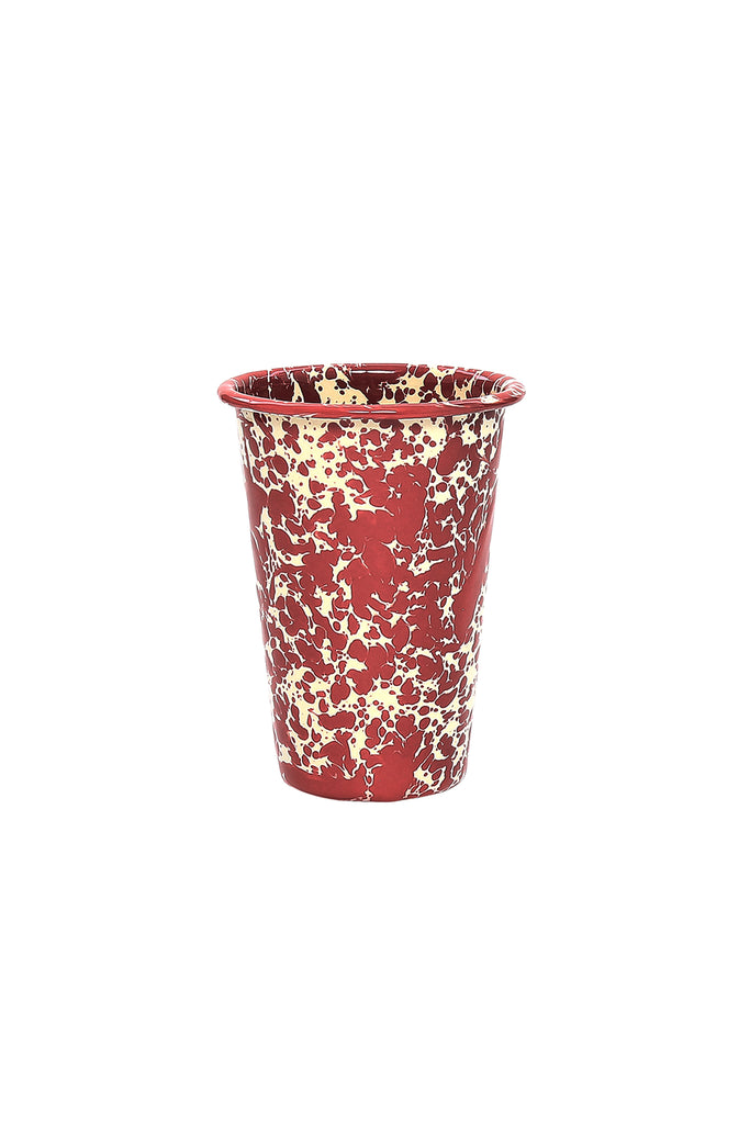 Tall Tumbler (Burgundy/Cream Splatter) by Crow Canyon