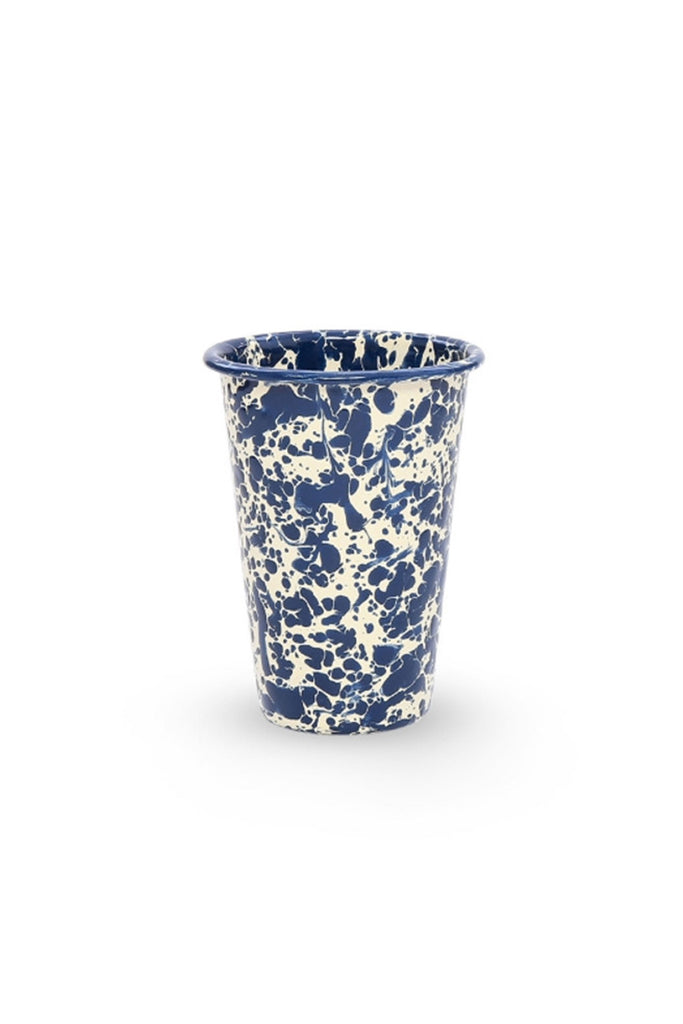 Tall Tumbler (Navy/Cream Splatter) by Crow Canyon