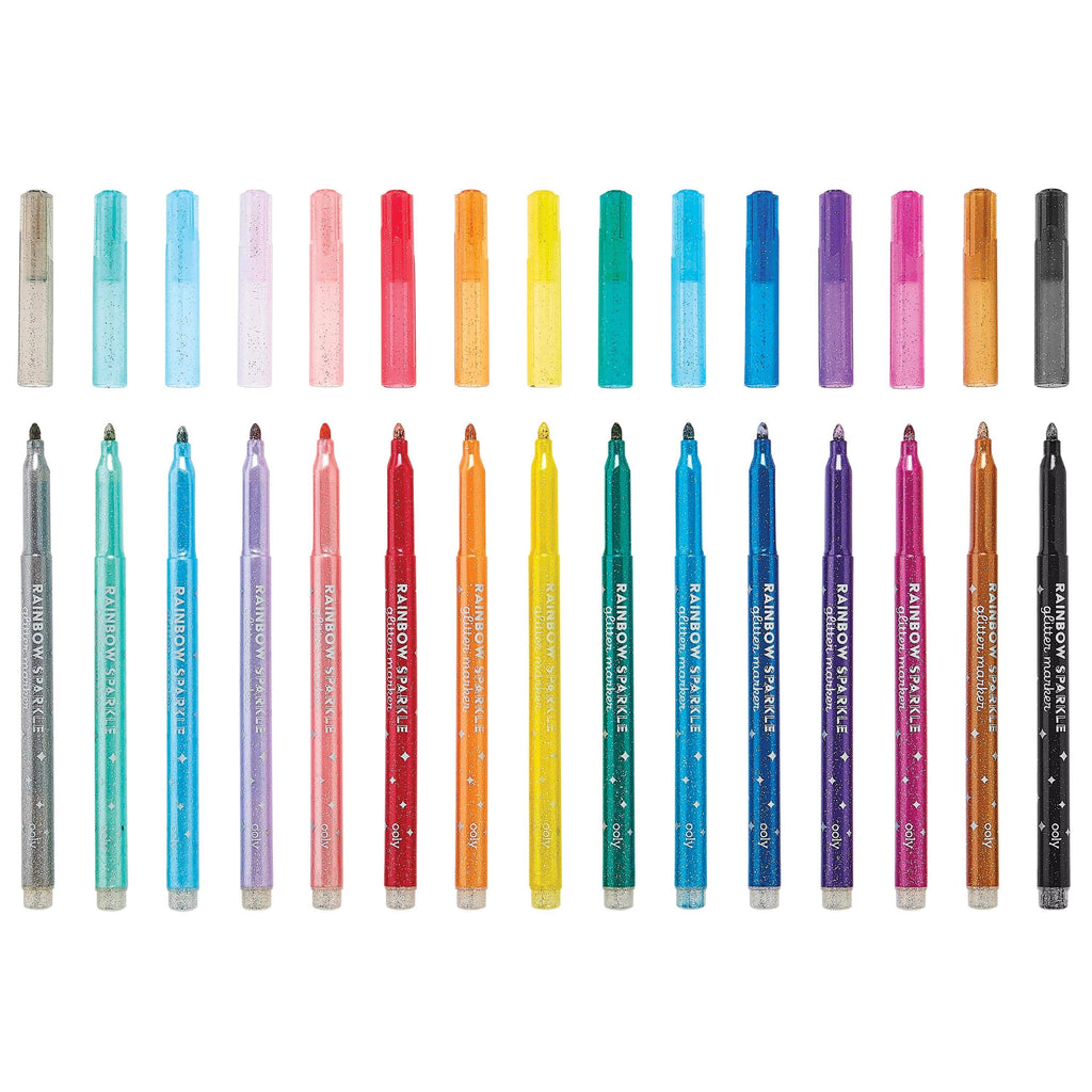 Rainbow Sparkle Glitter Markers by OOLY