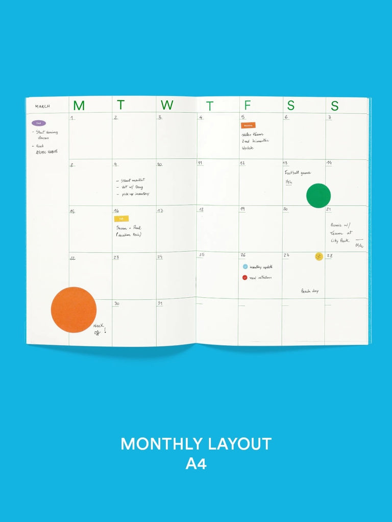 Undated Monthly Planner (Orange) by The Yo Store