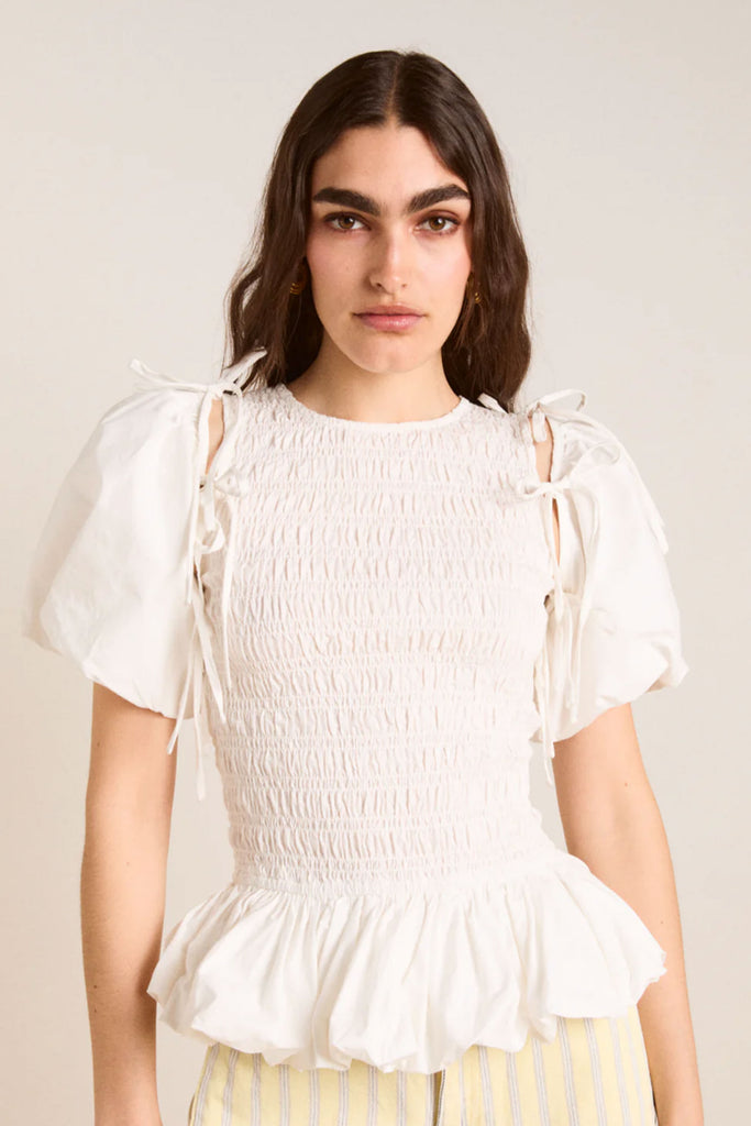 Becca Blouse (White) by Damson Madder