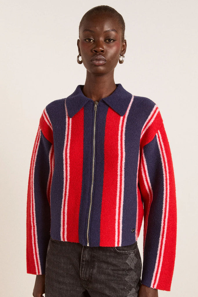 Bibi Boxy Merino Wool Reversible Cardigan by Damson Madder