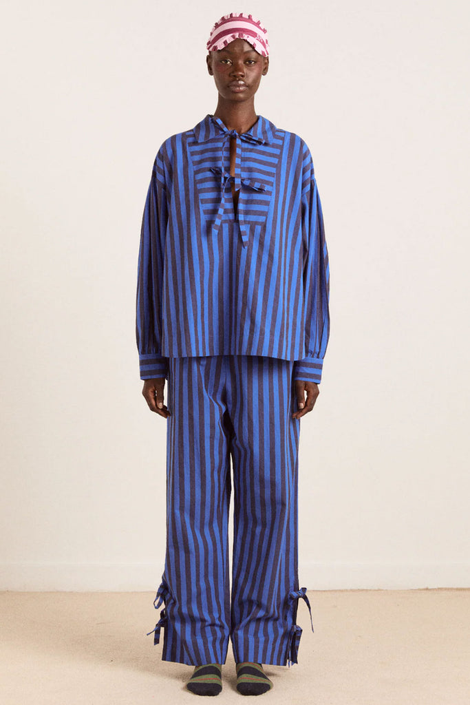 Floki PJ Set (Blue Stripe) by Damson Madder