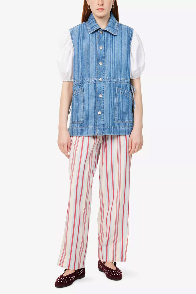 Hera Oversized Gilet (Laser Stripe) by Damson Madder